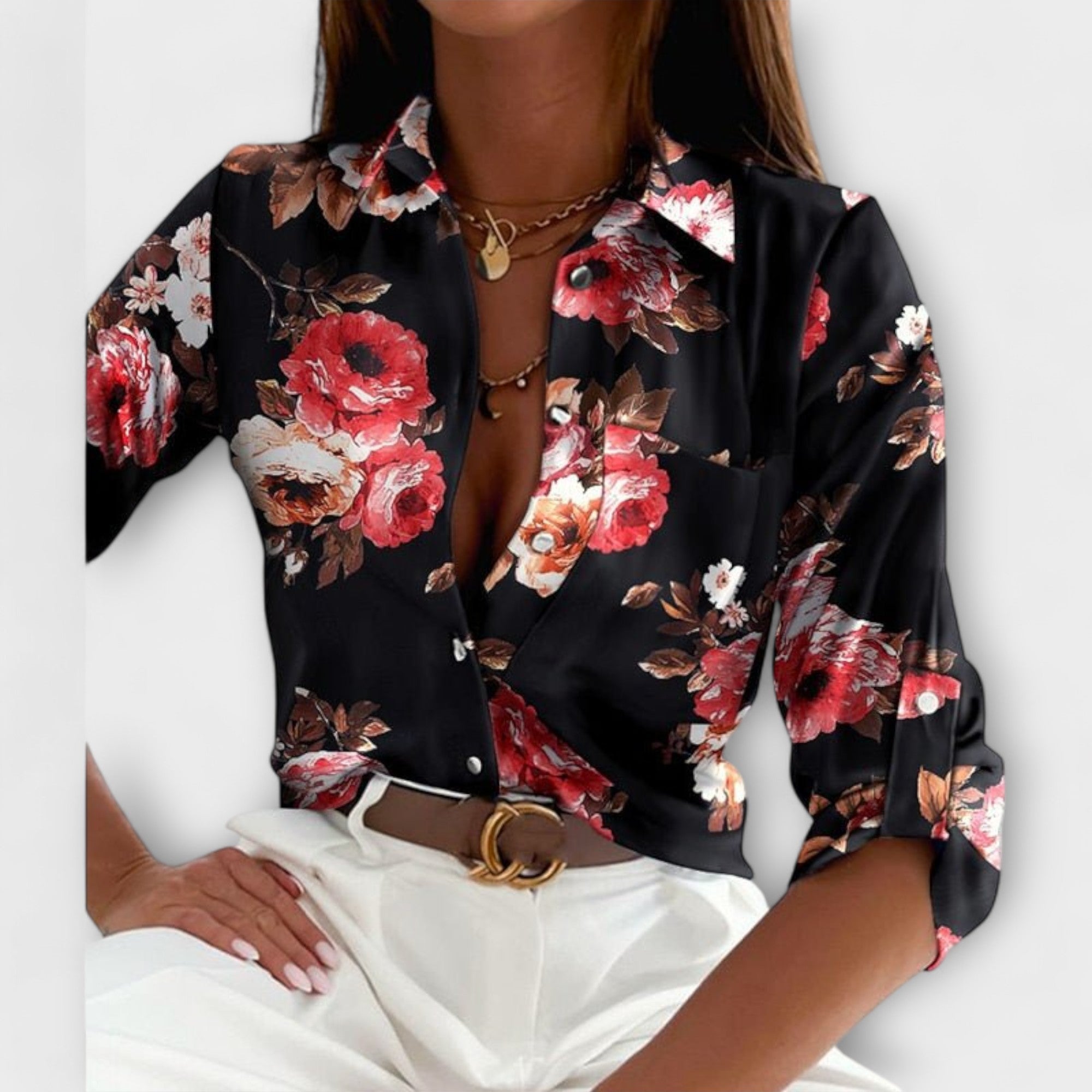 Romina - Blusa de gola clásica