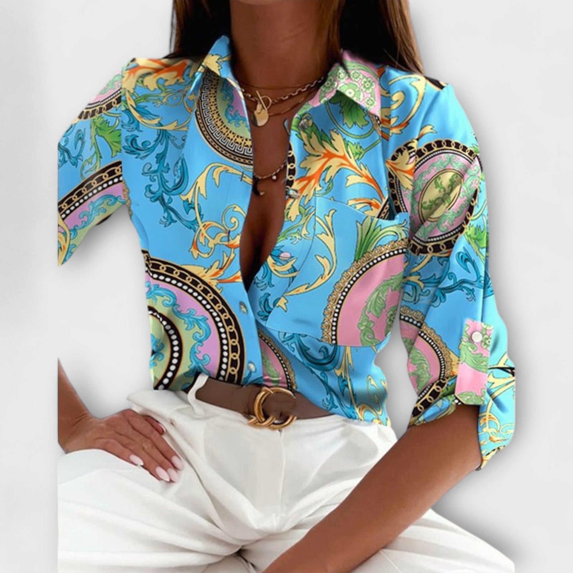Romina - Blusa de gola clásica