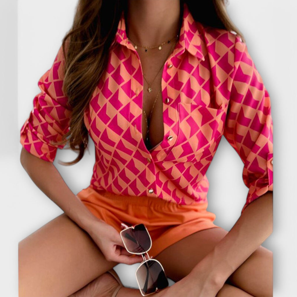 Romina - Blusa de gola clásica